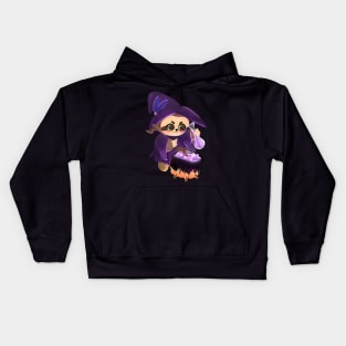 cute little witch and poisson Kids Hoodie